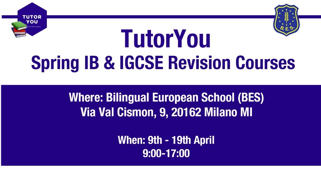 TutorYou Spring 2020 IB & IGCSE Revision Courses