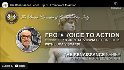 Recording available – THE RENAISSANCE SERIES – EP.1 ‘From Voice to Action’ with Luca Viscardi – 13 July 2021