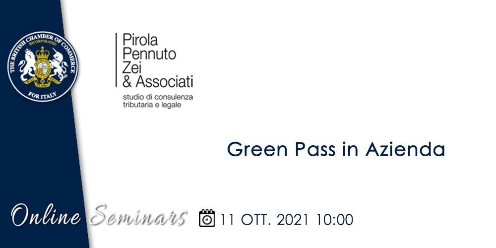 Recording available • BCCI Tax & Legal presents: Green Pass  • 11 Oct. 2021
