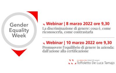 Gender Equality Week @ Toffoletto De Luca Tamajo: Promuovere l’inclusività per far crescere l’impresa e il capitale umano | Tutti gli appuntamenti dal 7 all’11 marzo