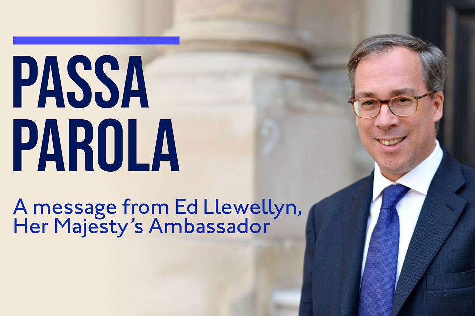PASSAPAROLA! HMA Edward Llewellyn’s newsletter for UK nationals in Italy is now live!