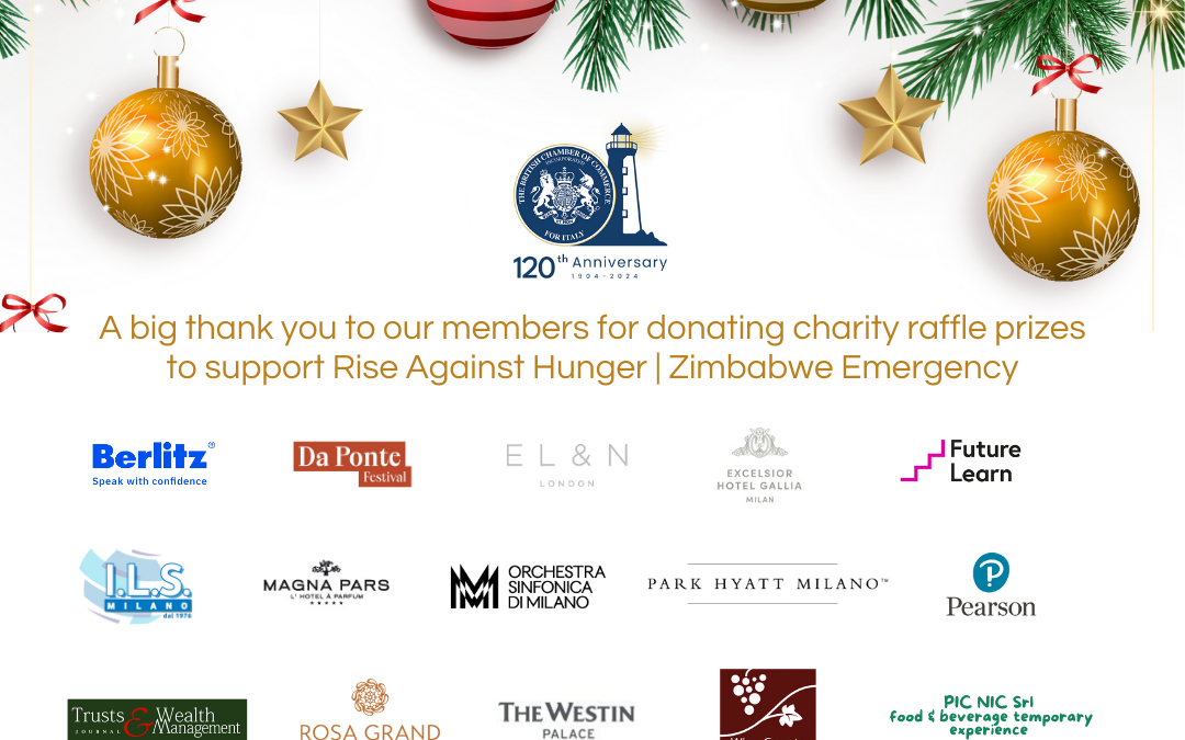 A special thank you to our BCCI Members for donating prizes for our charity raffle, which will be held during our Christmas Lunch on December, 18th