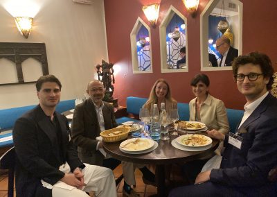 4 people having dinner